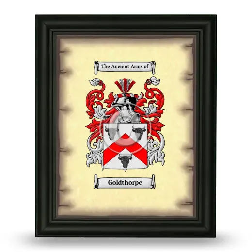 Goldthorpe Coat of Arms Framed - Black