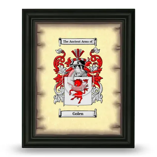 Golen Coat of Arms Framed - Black