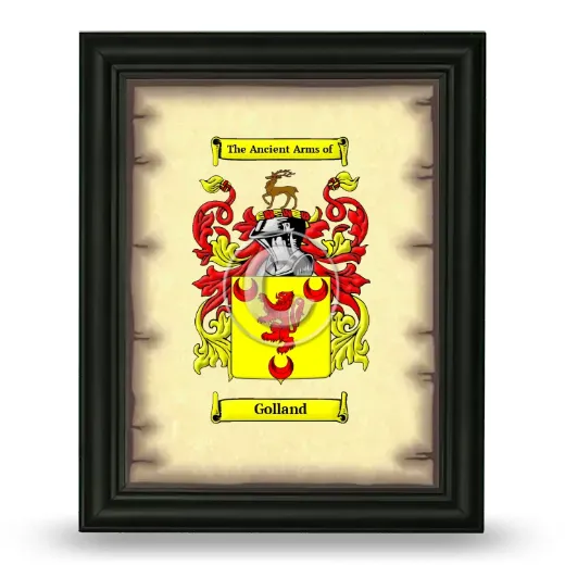 Golland Coat of Arms Framed - Black