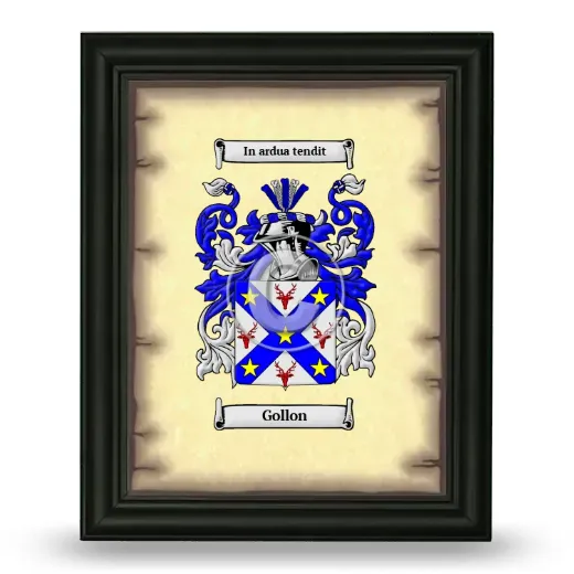 Gollon Coat of Arms Framed - Black