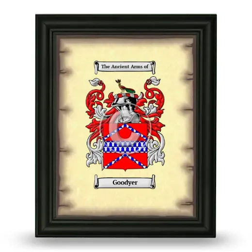 Goodyer Coat of Arms Framed - Black