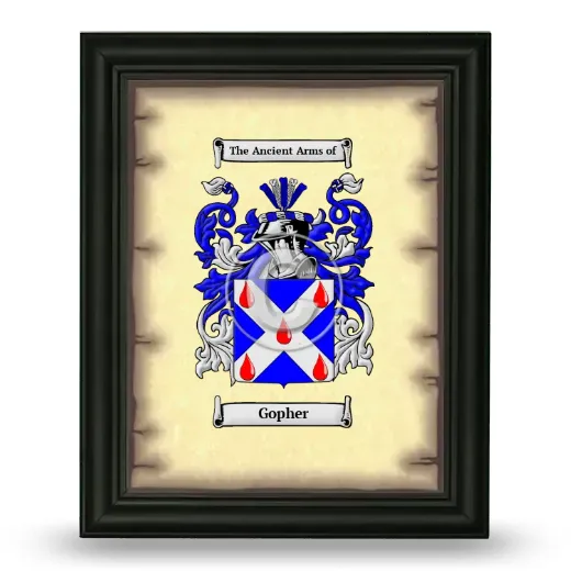 Gopher Coat of Arms Framed - Black