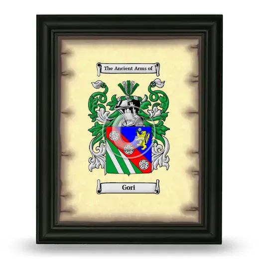 Gori Coat of Arms Framed - Black