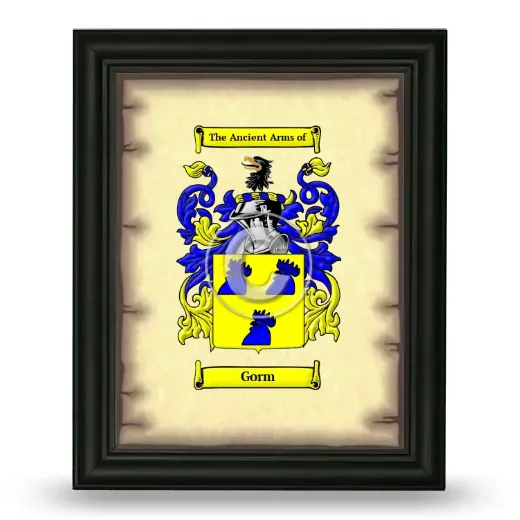 Gorm Coat of Arms Framed - Black