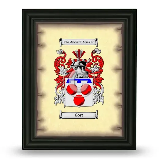 Gort Coat of Arms Framed - Black