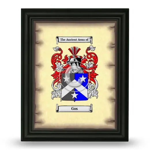 Gos Coat of Arms Framed - Black