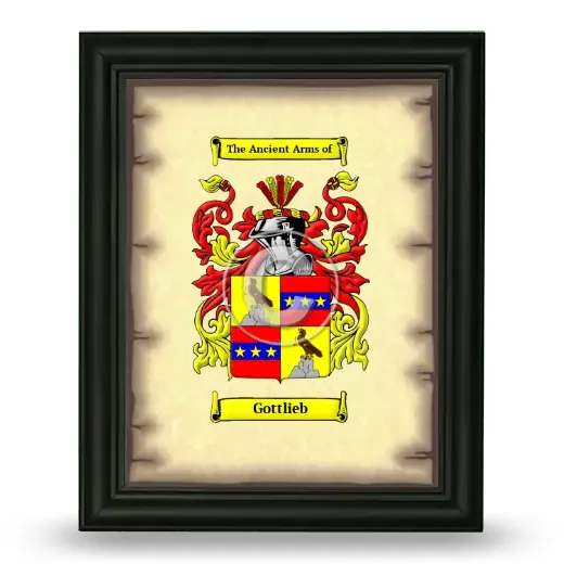 Gottlieb Coat of Arms Framed - Black