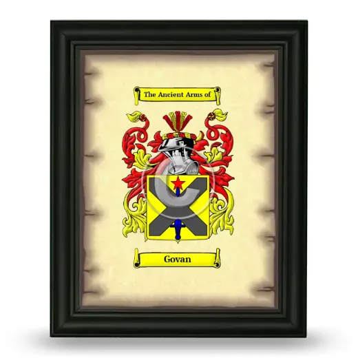 Govan Coat of Arms Framed - Black