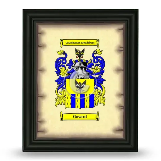 Govard Coat of Arms Framed - Black