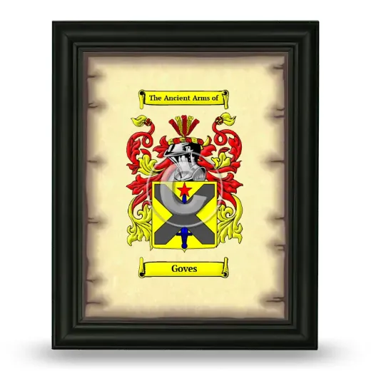 Goves Coat of Arms Framed - Black