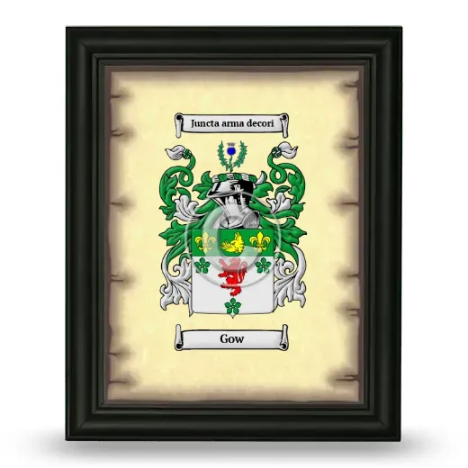 Gow Coat of Arms Framed - Black