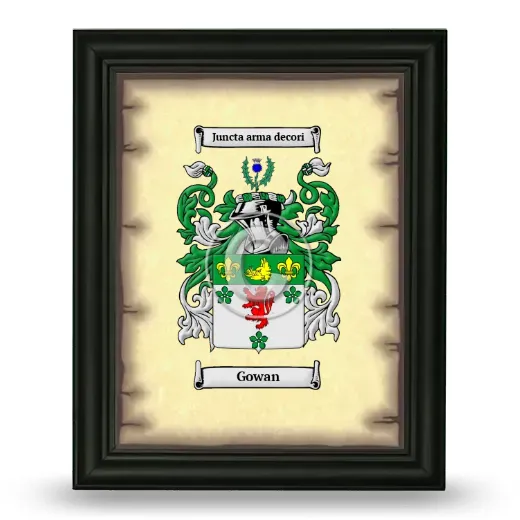 Gowan Coat of Arms Framed - Black