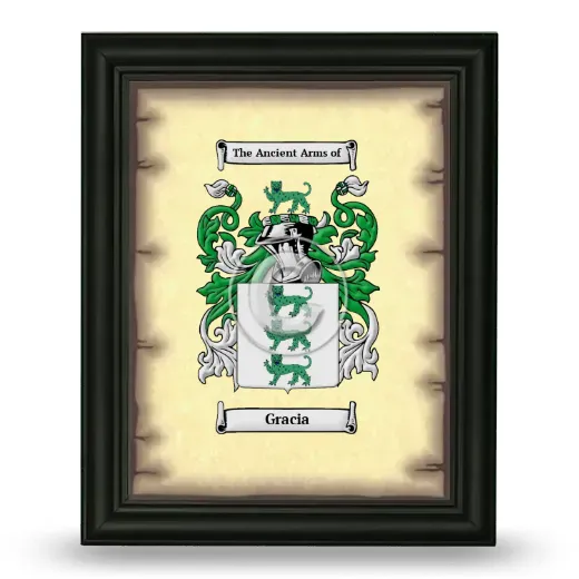 Gracia Coat of Arms Framed - Black