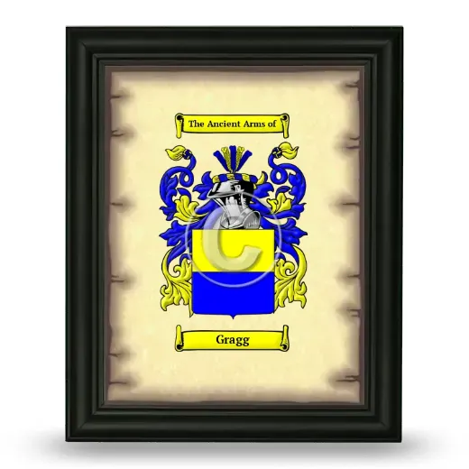 Gragg Coat of Arms Framed - Black