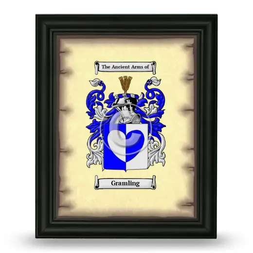 Gramling Coat of Arms Framed - Black