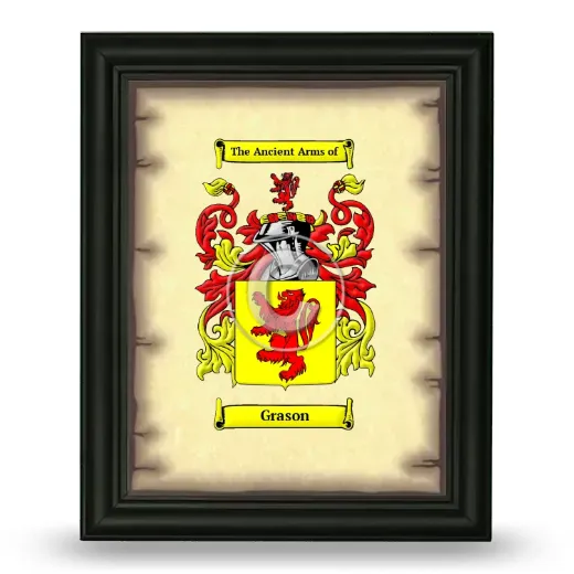 Grason Coat of Arms Framed - Black