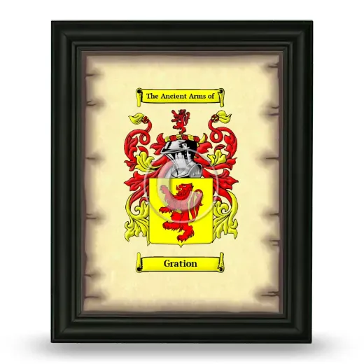 Gration Coat of Arms Framed - Black