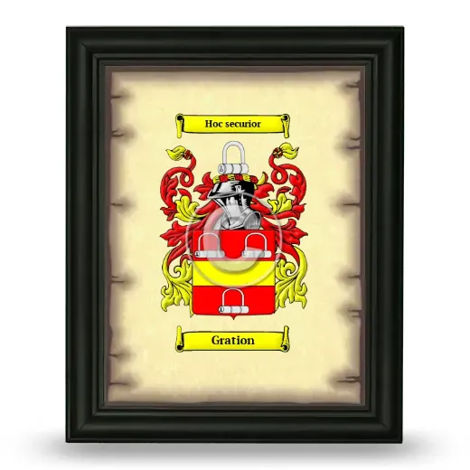 Gration Coat of Arms Framed - Black