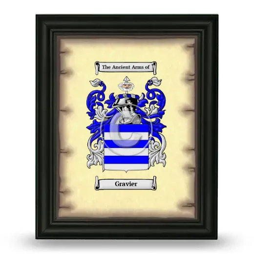 Gravier Coat of Arms Framed - Black