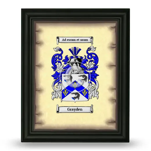 Grayden Coat of Arms Framed - Black