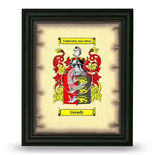 Gready Coat of Arms Framed - Black