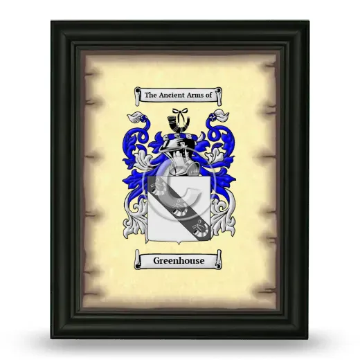 Greenhouse Coat of Arms Framed - Black
