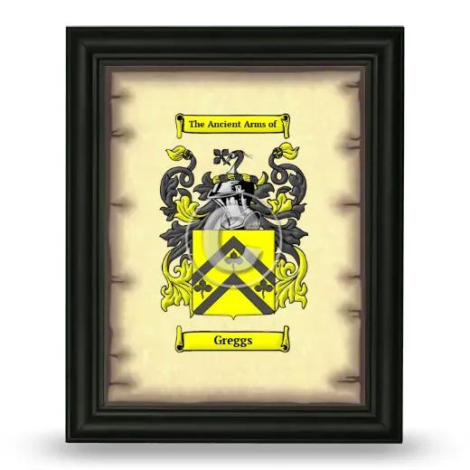 Greggs Coat of Arms Framed - Black
