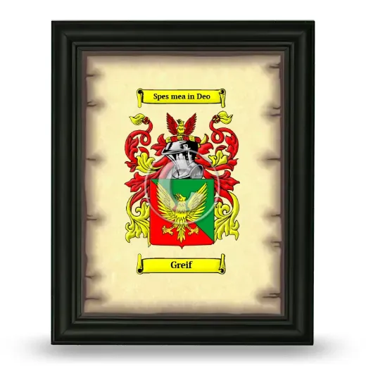 Greif Coat of Arms Framed - Black