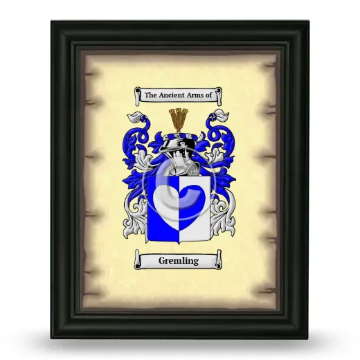 Gremling Coat of Arms Framed - Black