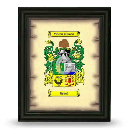 Greul Coat of Arms Framed - Black