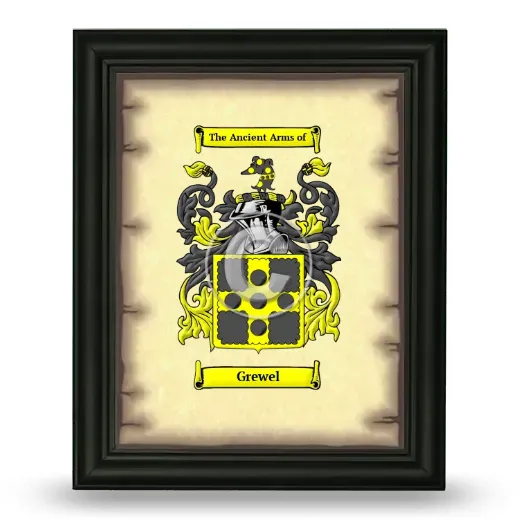 Grewel Coat of Arms Framed - Black