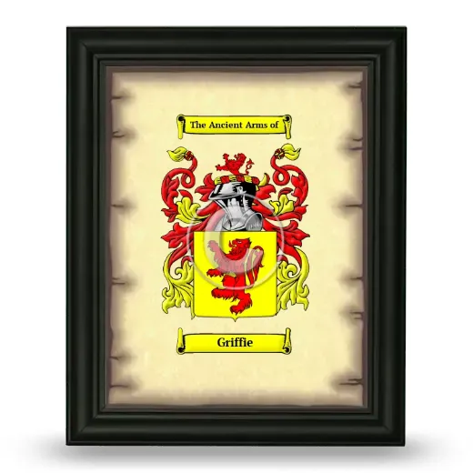 Griffie Coat of Arms Framed - Black