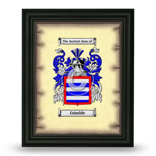 Grimble Coat of Arms Framed - Black