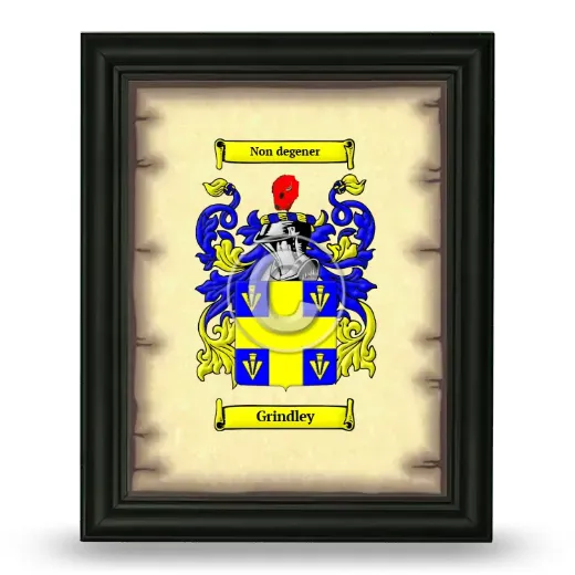 Grindley Coat of Arms Framed - Black