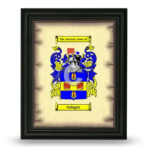 Gringer Coat of Arms Framed - Black