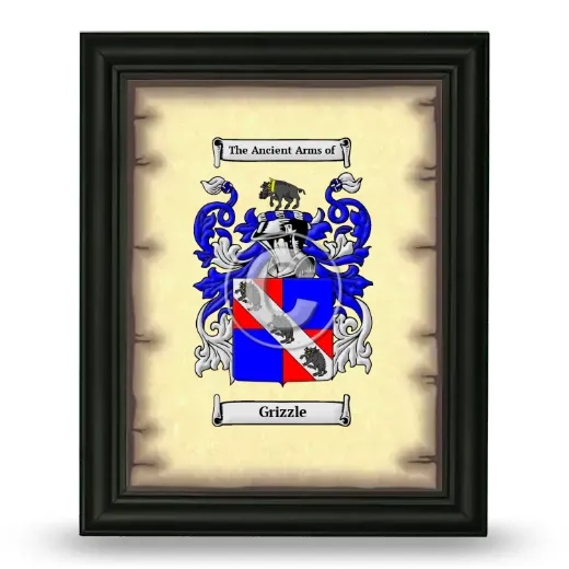 Grizzle Coat of Arms Framed - Black