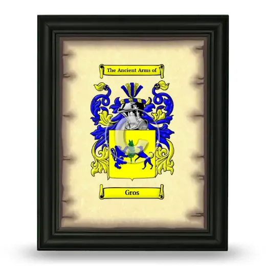Gros Coat of Arms Framed - Black
