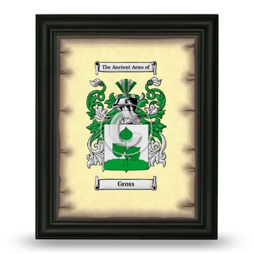 Gross Coat of Arms Framed - Black