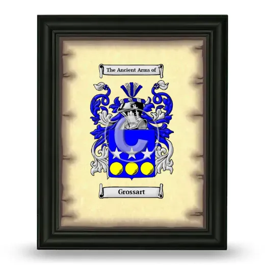 Grossart Coat of Arms Framed - Black