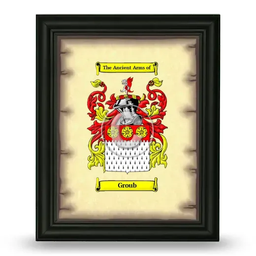 Groub Coat of Arms Framed - Black