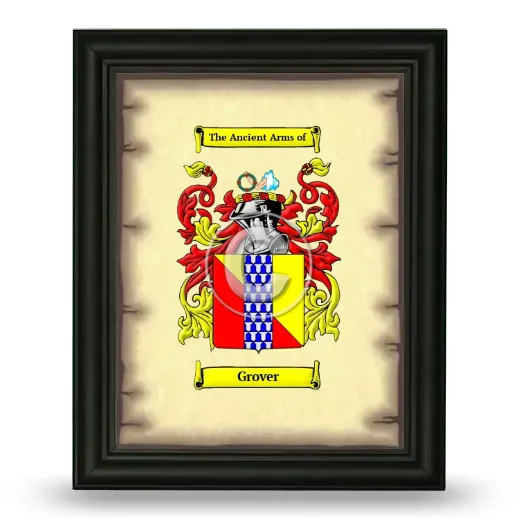 Grover Coat of Arms Framed - Black