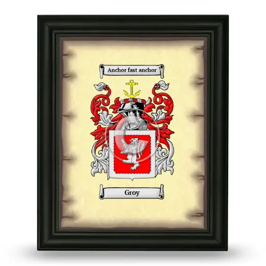 Groy Coat of Arms Framed - Black