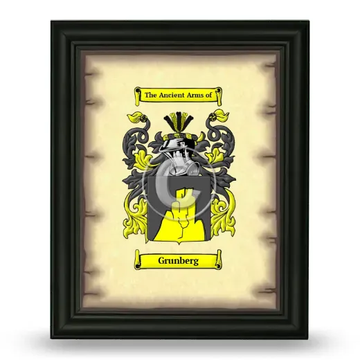 Grunberg Coat of Arms Framed - Black