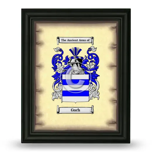 Guch Coat of Arms Framed - Black