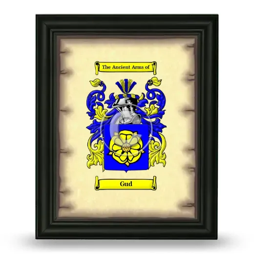 Gud Coat of Arms Framed - Black
