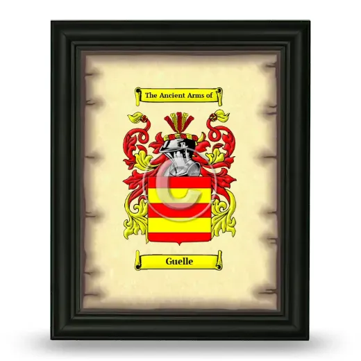 Guelle Coat of Arms Framed - Black