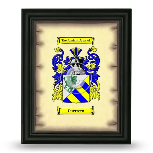 Guerrero Coat of Arms Framed - Black