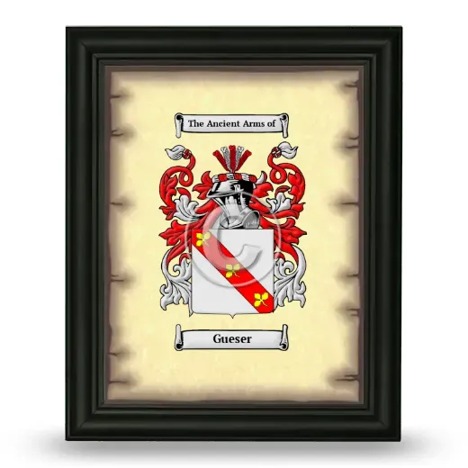 Gueser Coat of Arms Framed - Black