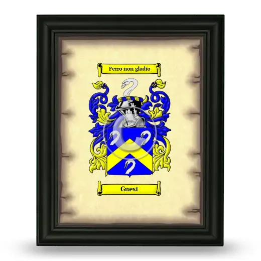 Guest Coat of Arms Framed - Black