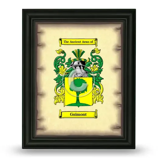 Guimont Coat of Arms Framed - Black